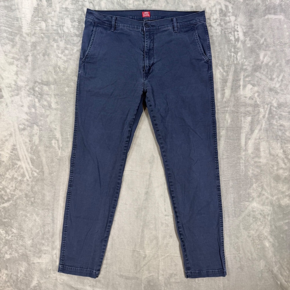 Levi's XX Chino Standard Taper Pants Mens Size 36x34 Navy Blue Stretch